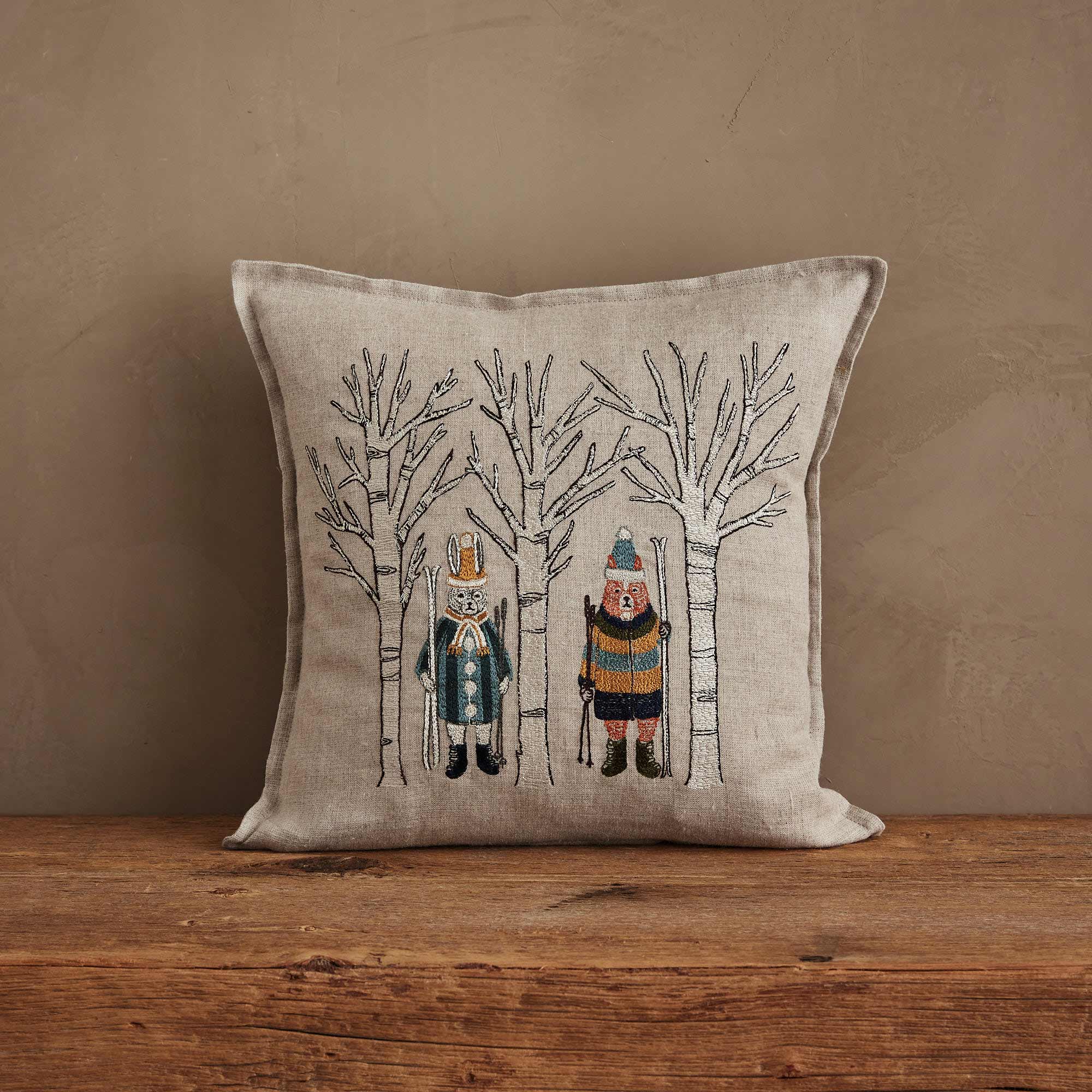Aspen Skiers Pillow | Coral & Tusk