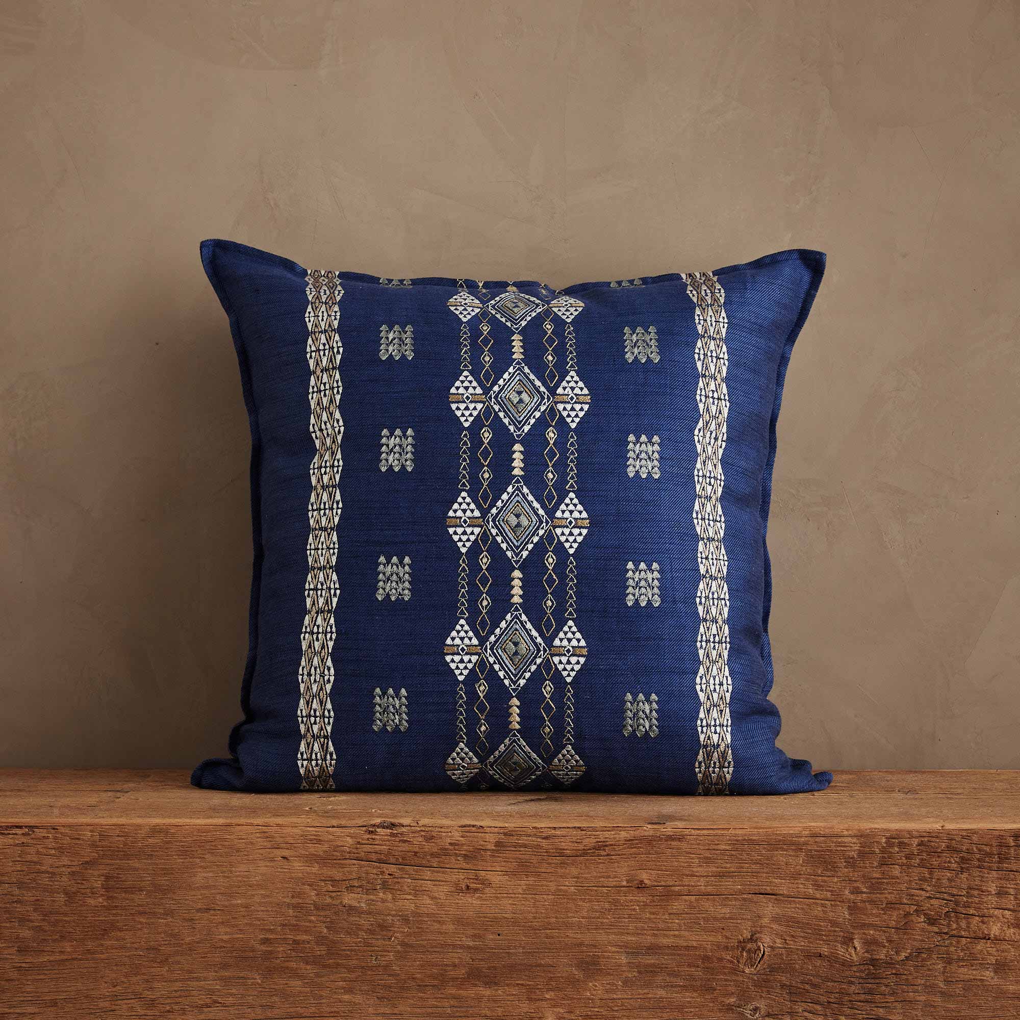 Berber Indigo Pillow Coral Tusk