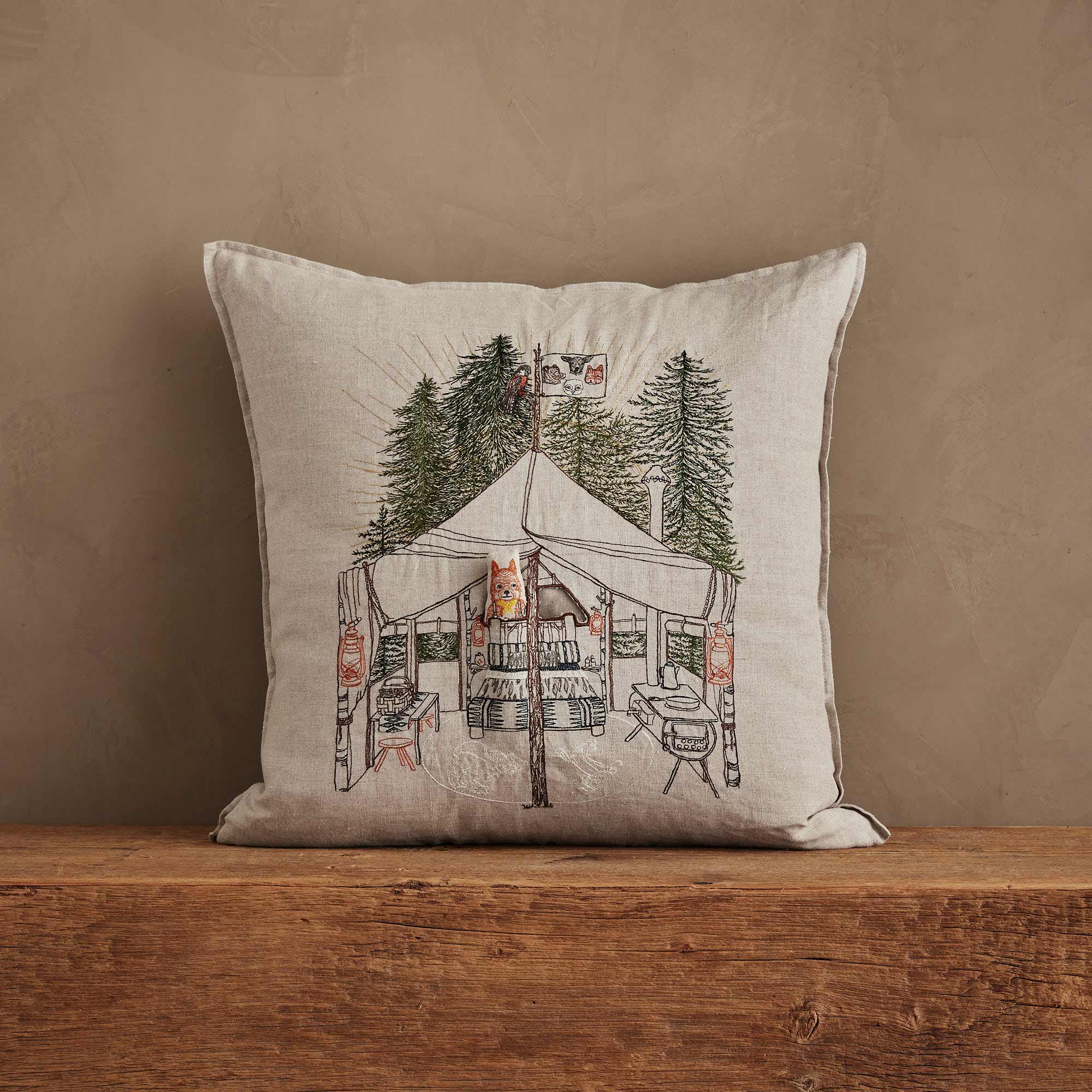 Camper Fox Pocket Pillow | Coral & Tusk