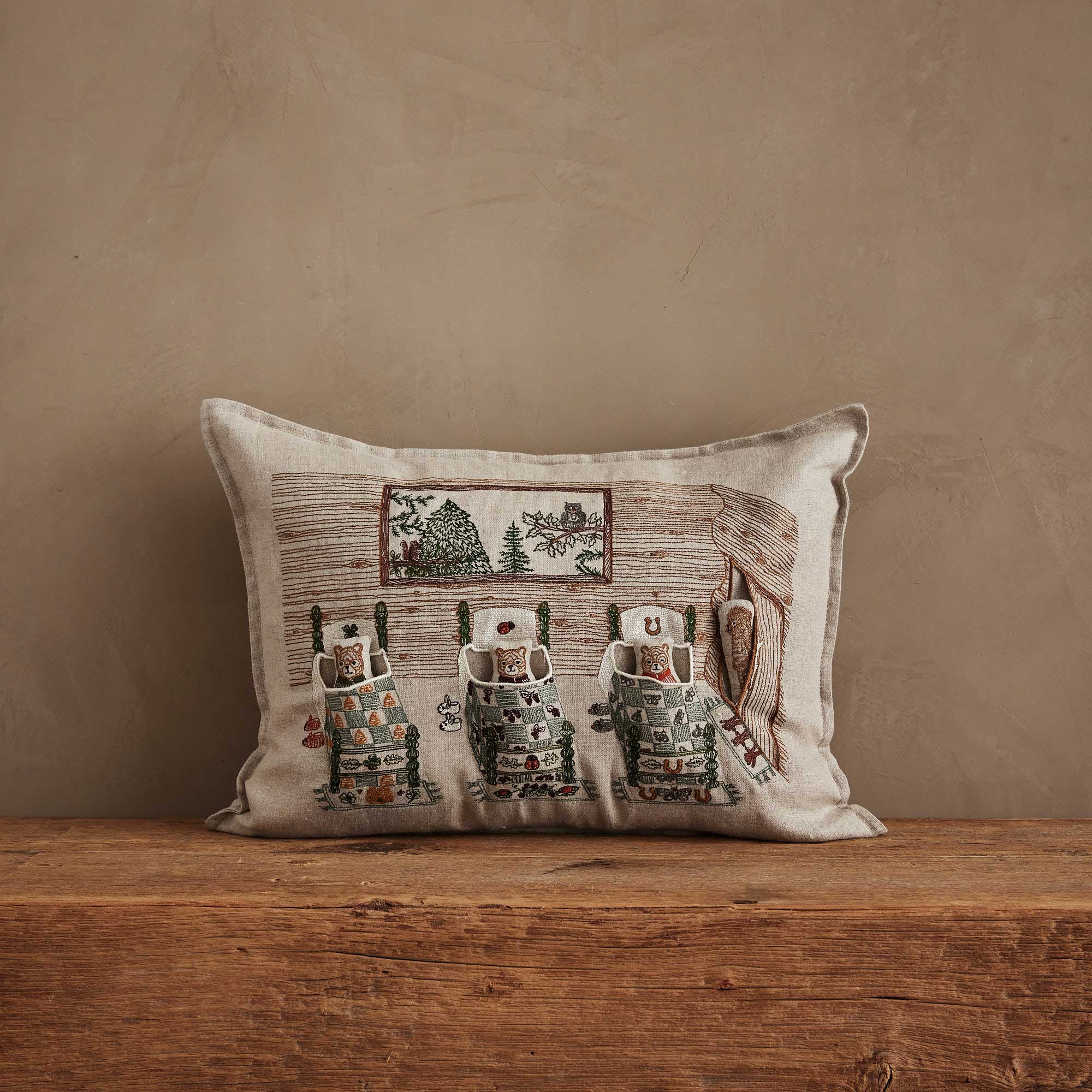 Three Little Bears Pocket Pillow | Coral & Tusk