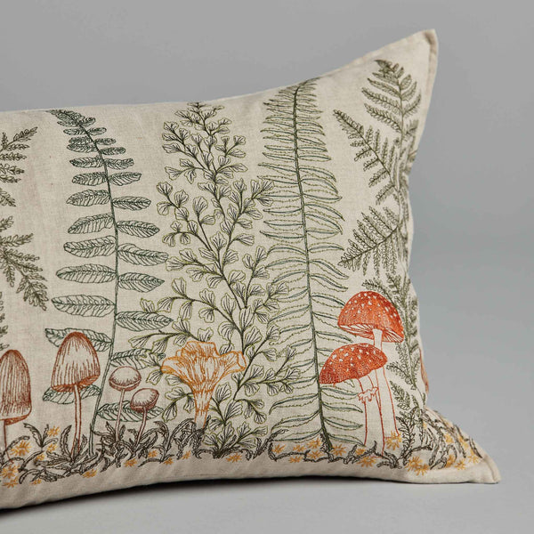 Mushrooms and Ferns Lumbar Pillow | Coral & Tusk