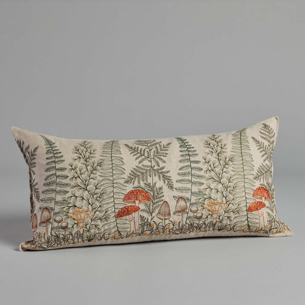 Mushrooms and Ferns Lumbar Pillow | Coral & Tusk