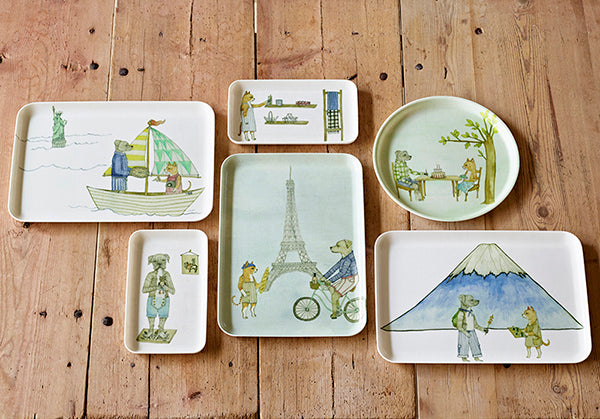 Coral & Tusk and Fog Linen collaboration trays 