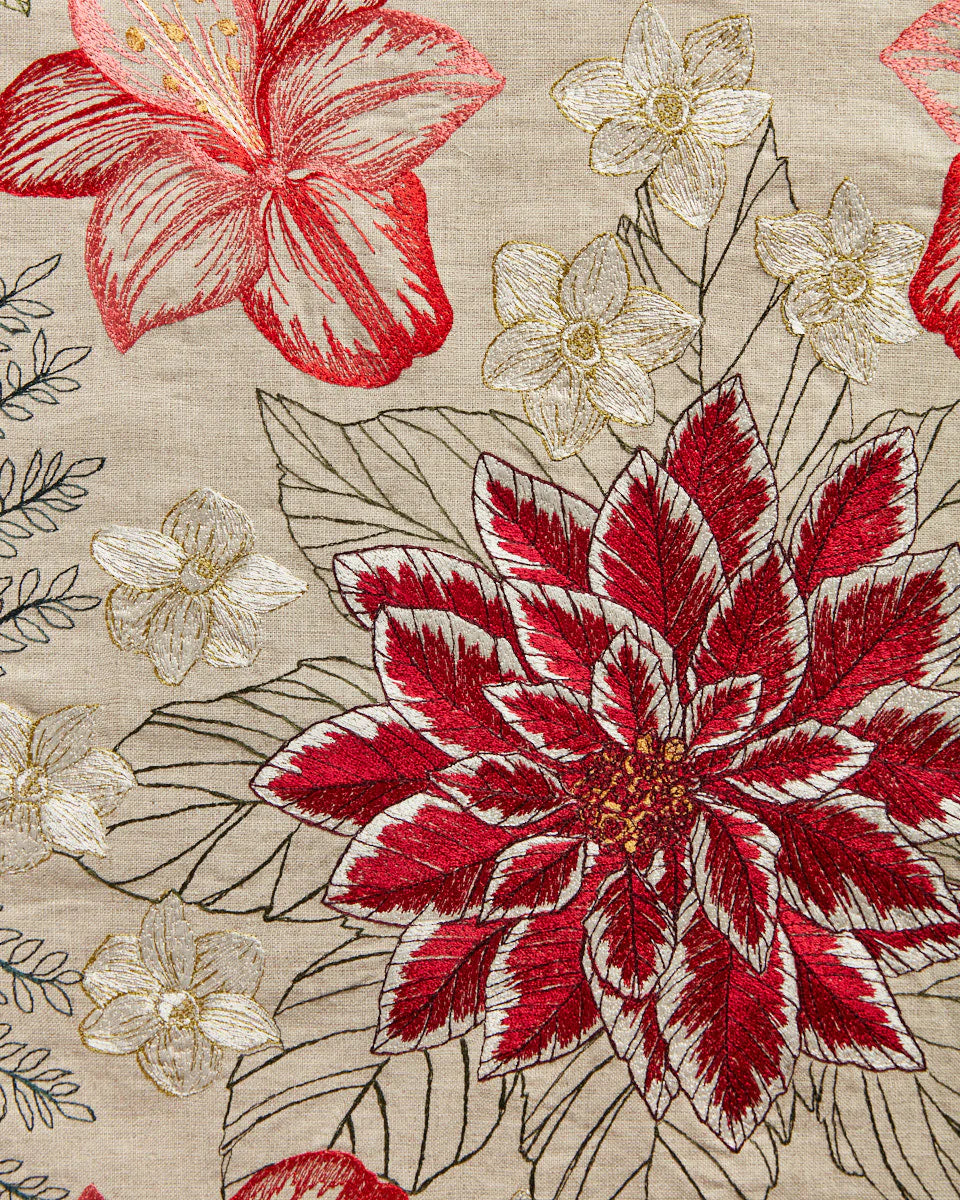 Christmas Flowers embroidery by Coral & Tusk