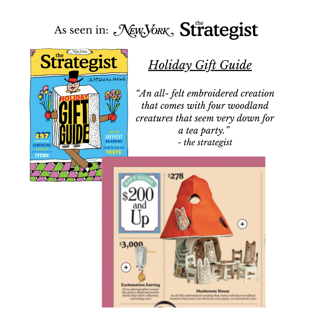 New York Magazine Strategist gift guide featuring Coral & Tusk embroidered mushroom house