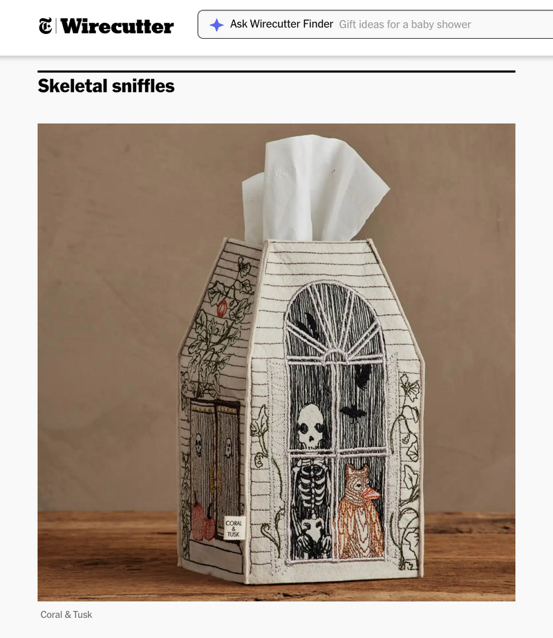 Our Haunted House Tissue Box Cover in NYT Wirecutter!