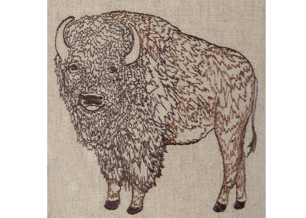 a Coral & Tusk stitched bison