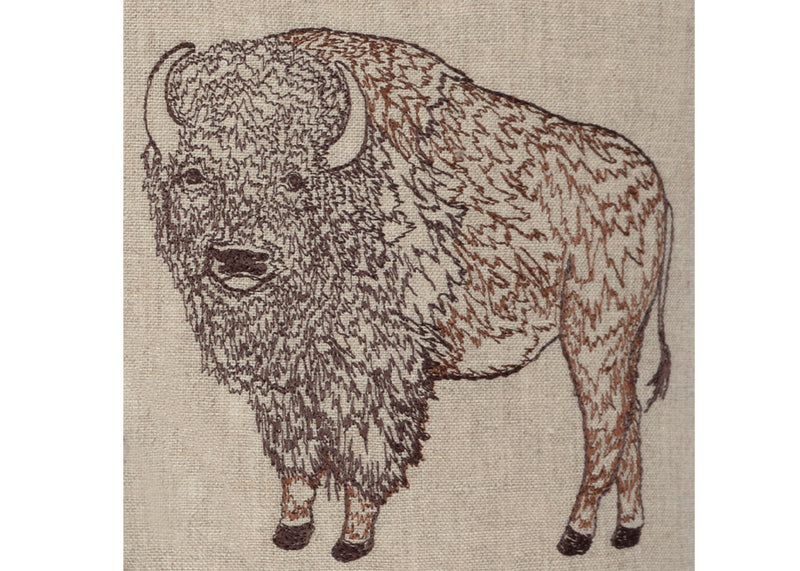 a Coral & Tusk stitched bison