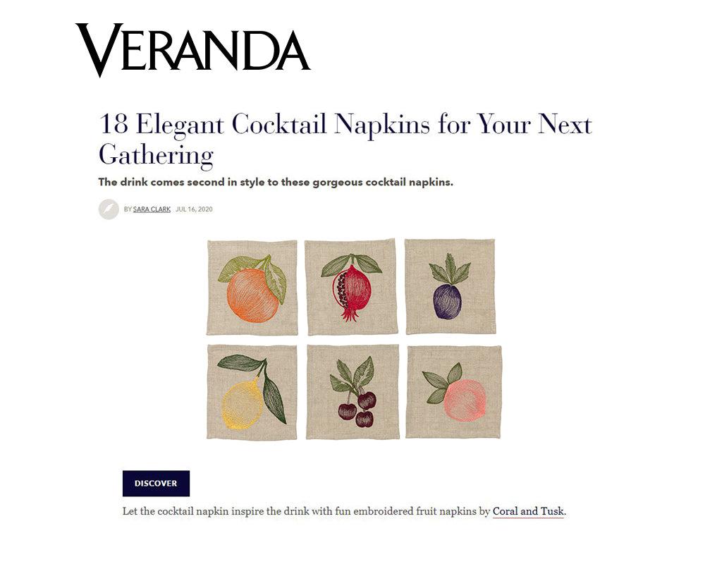 Coral & Tusk mention in Veranda Magazine