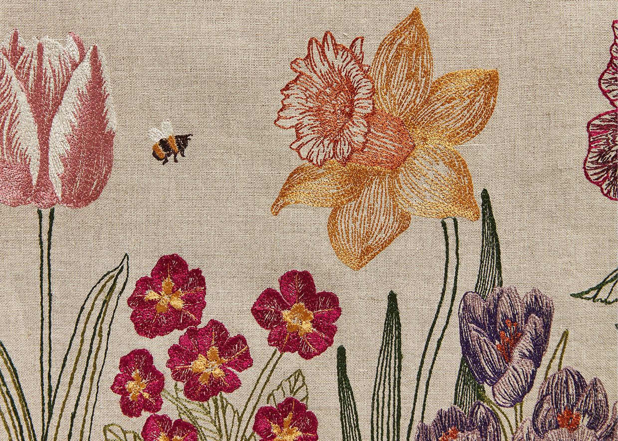 Coral & Tusk Blooms embroidery