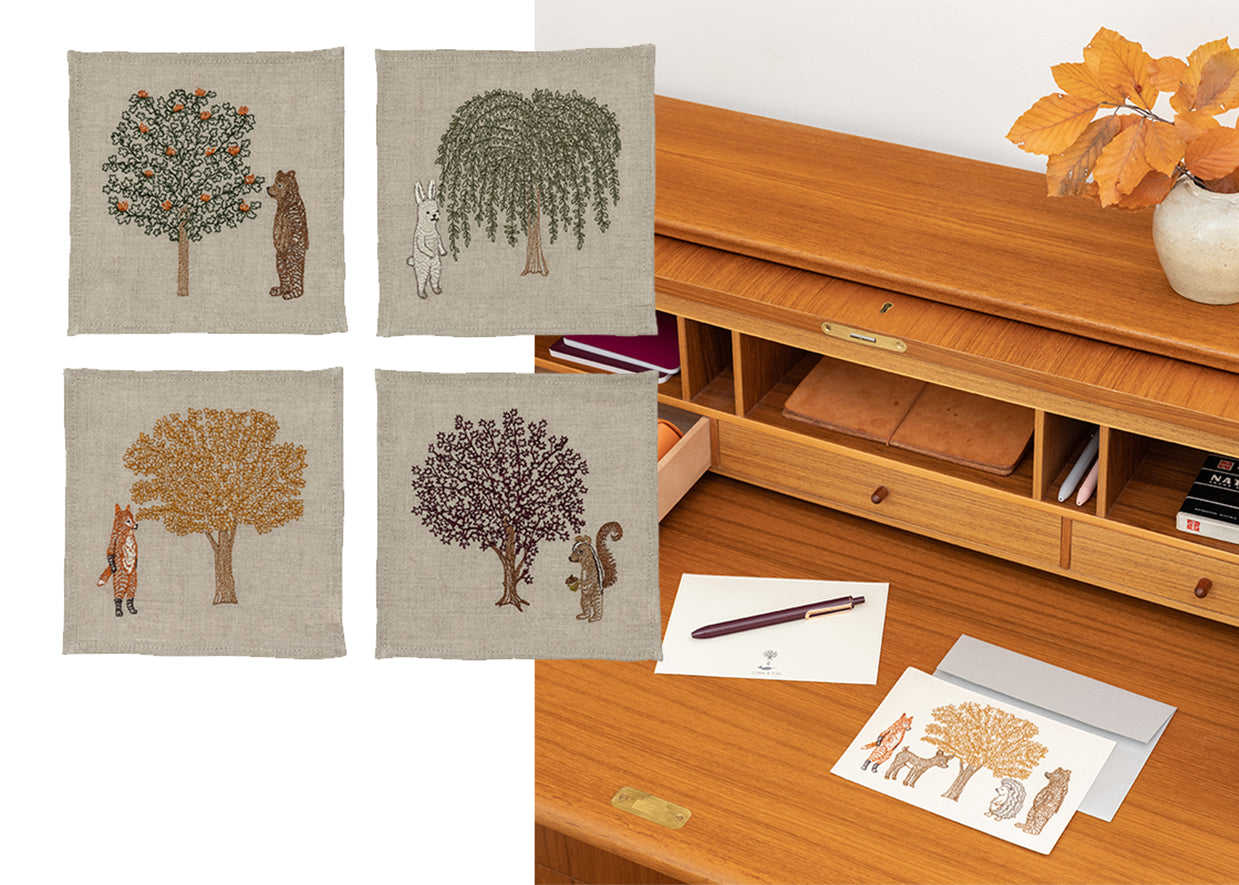 Coral & Tusk Fall Gathering Cocktail Napkin Set and Card