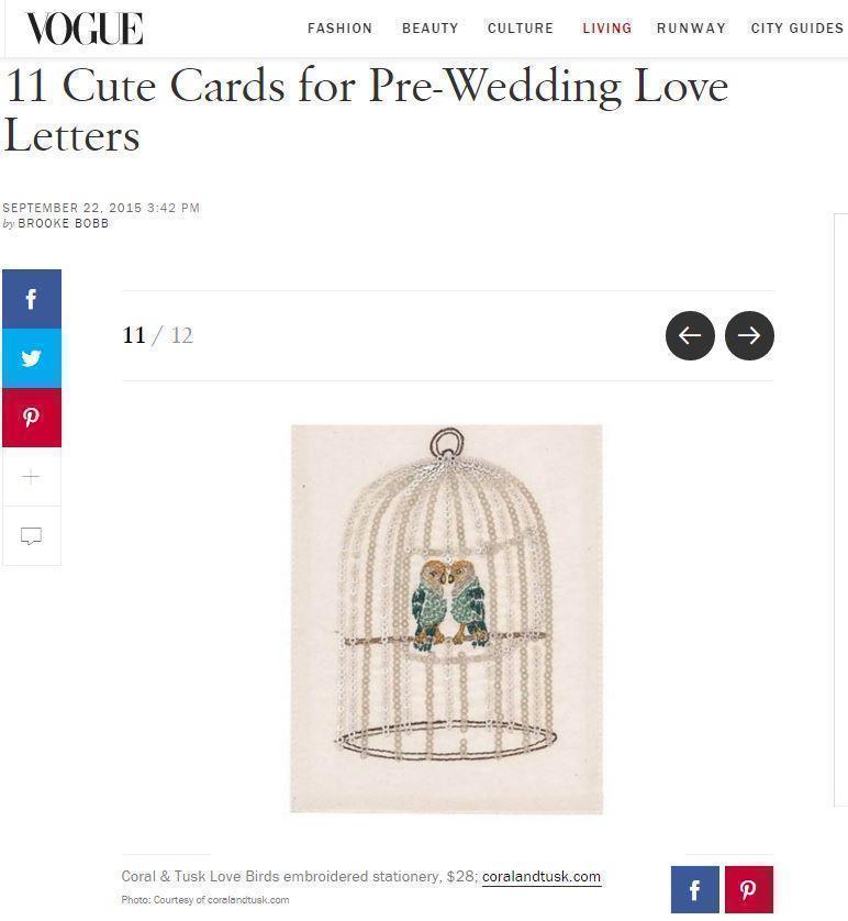 Screenshot from Vogue.com