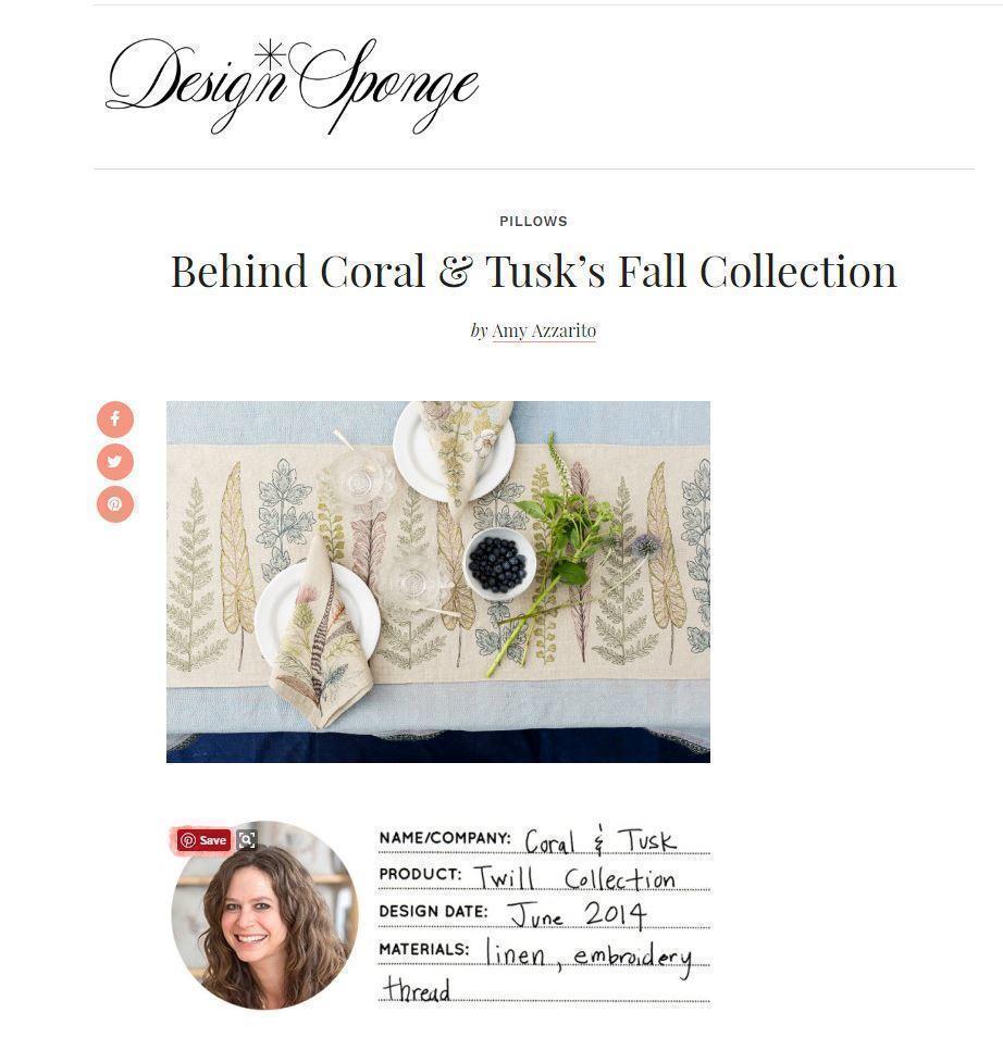 Design Sponge Coral & Tusk mention
