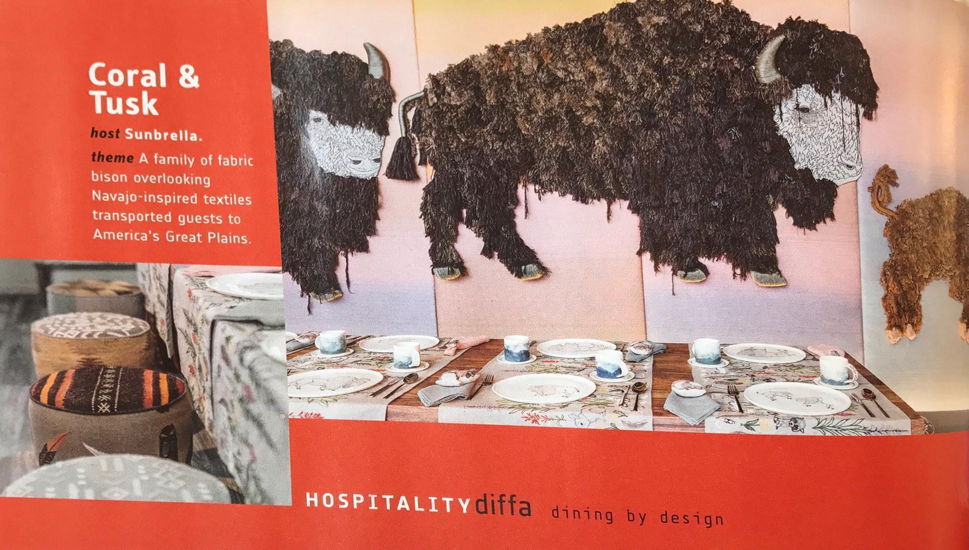 2017 DIFFA Dining by Design Event feature with Coral & Tusk Sunbrella table collaboration.