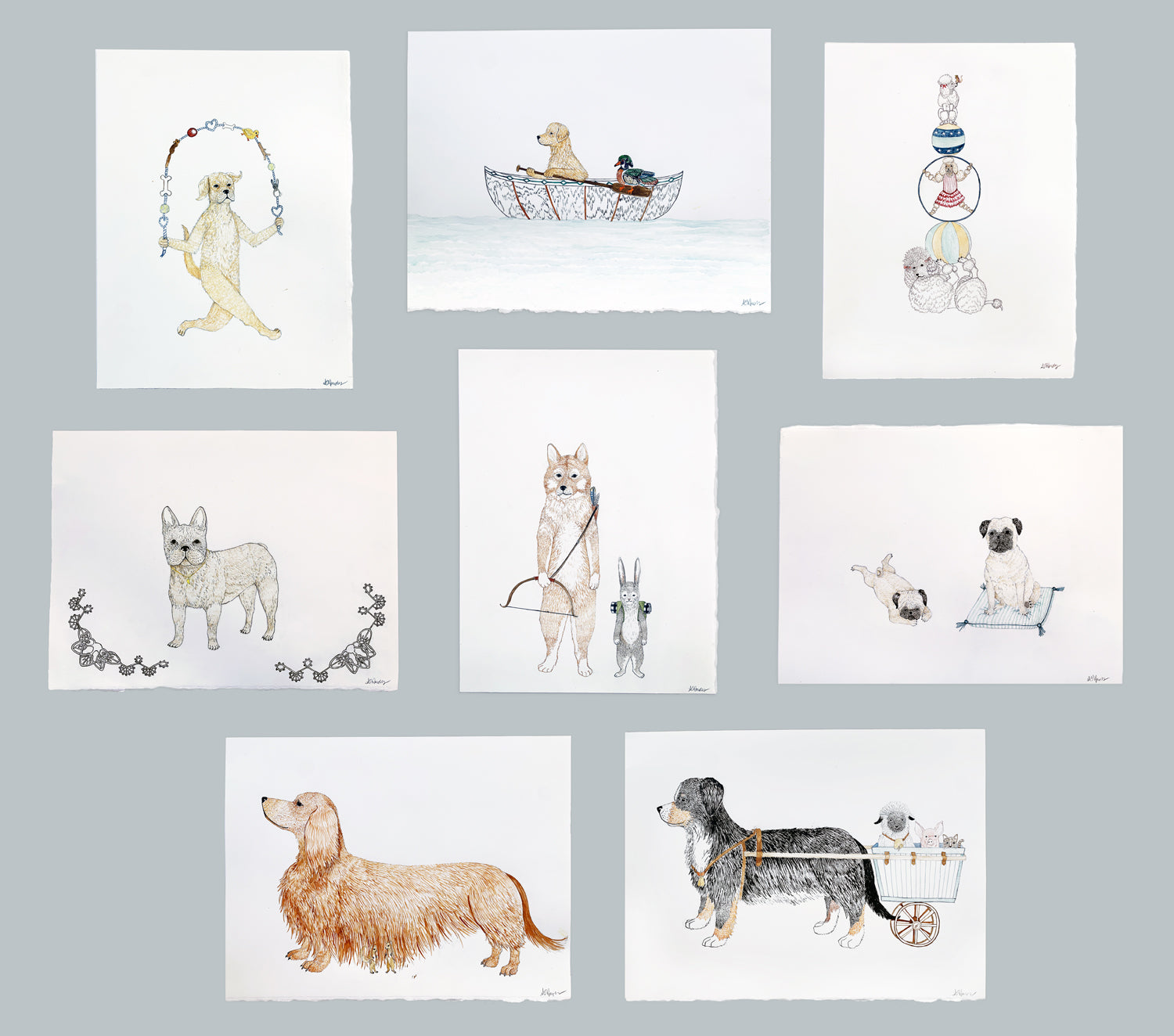 Coral & Tusk Dog Watercolor Collection