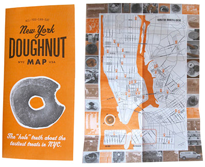 Map of New York Donut spots for Coral & Tusk travel guide