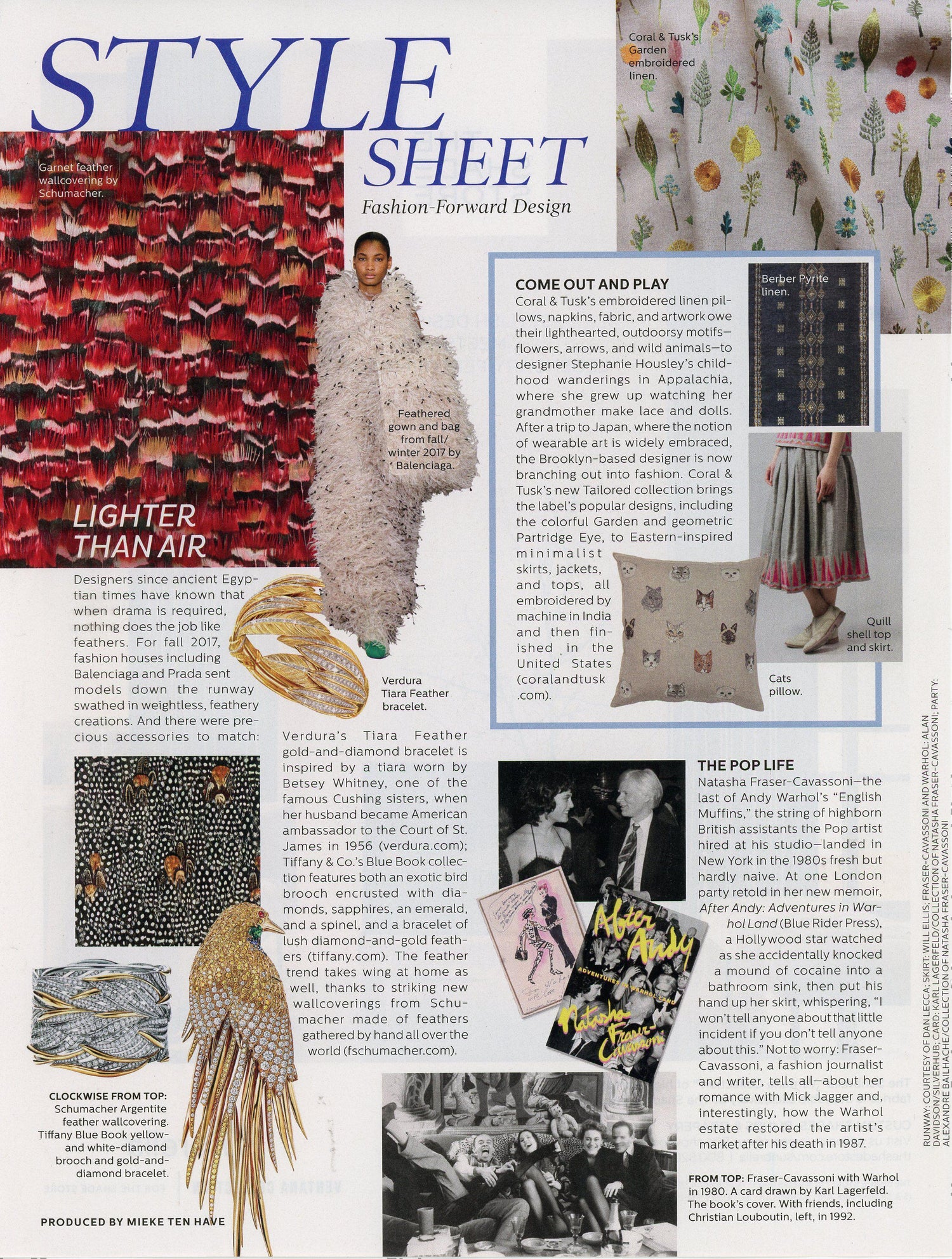 Style Sheet from Elle Decor featuring Coral and Tusk tailored collection.