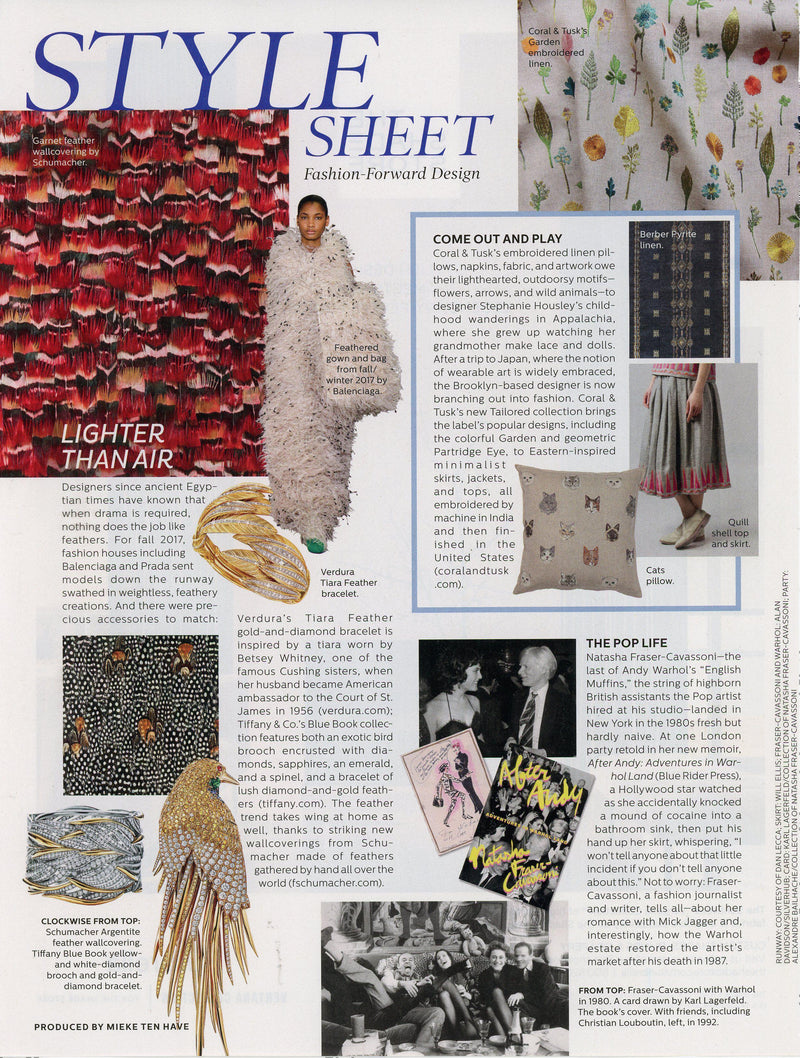 Style Sheet from Elle Decor featuring Coral and Tusk tailored collection.
