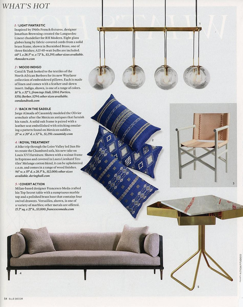 Coral & Tusk mention in Elle Decor magazine