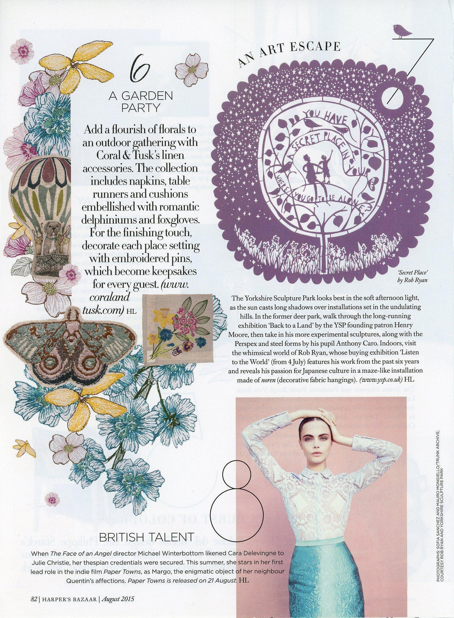 Coral & Tusk mention in a round up from magazine Harper's Bazaar