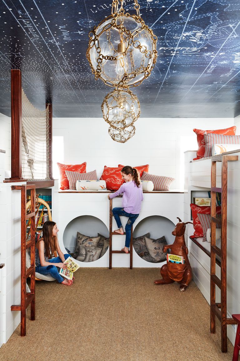 Coral & Tusk coastal pillows in House Beautiful magazine