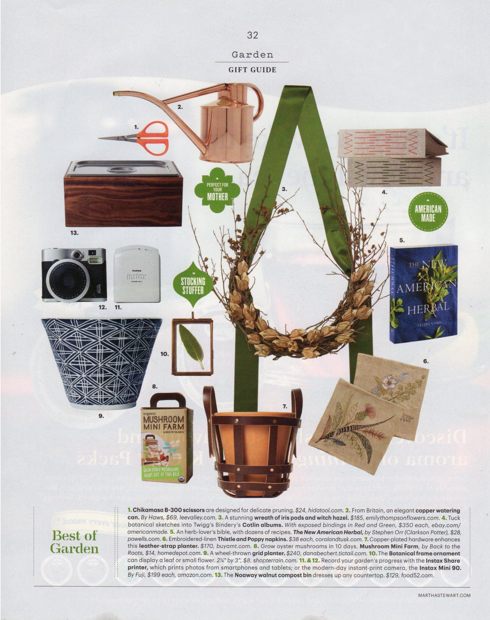 Martha Stewart Magazine gift guide roundup featuring Coral & Tusk dinner napkins