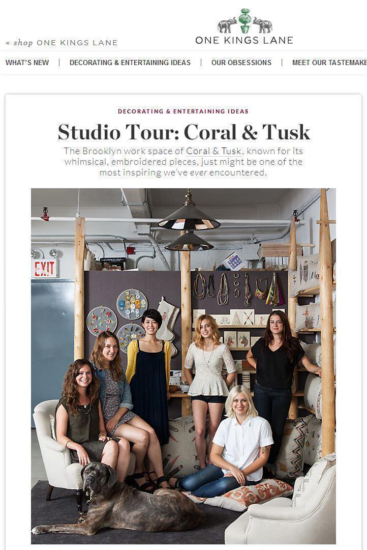 One Kings Lane Studio Tour:Coral & Tusk