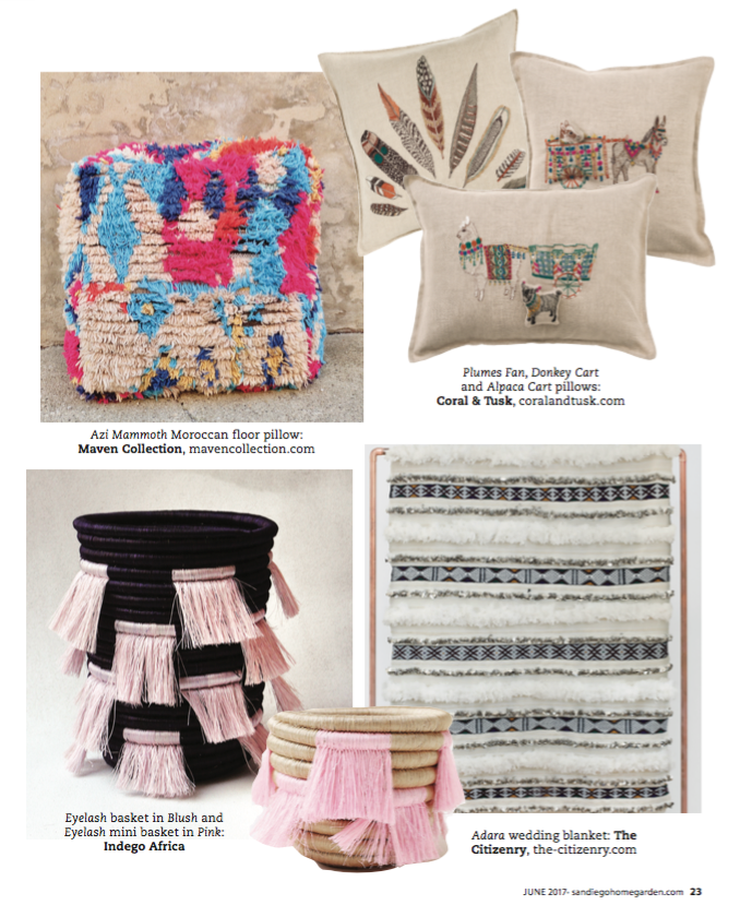 Coral & Tusk mention in San Diego Home and Garden 