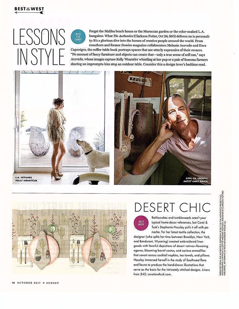 Article from Sunset Magazine titled 