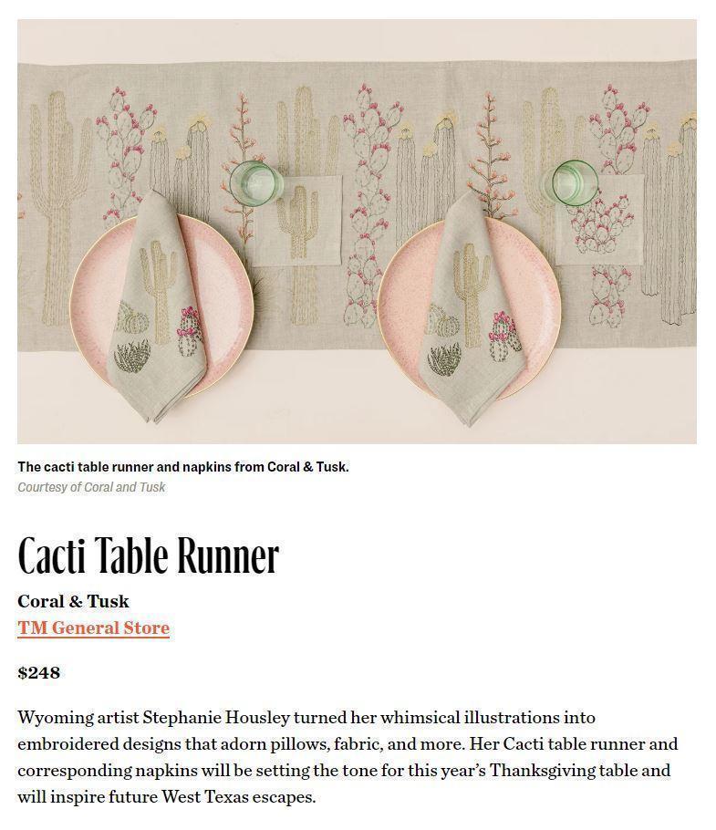 Coral & Tusk Cacti Runner