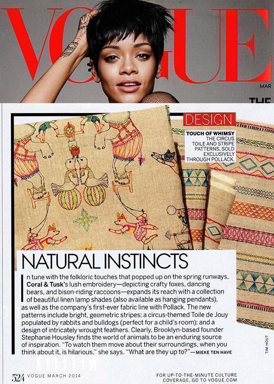 Vogue magazine article titled 