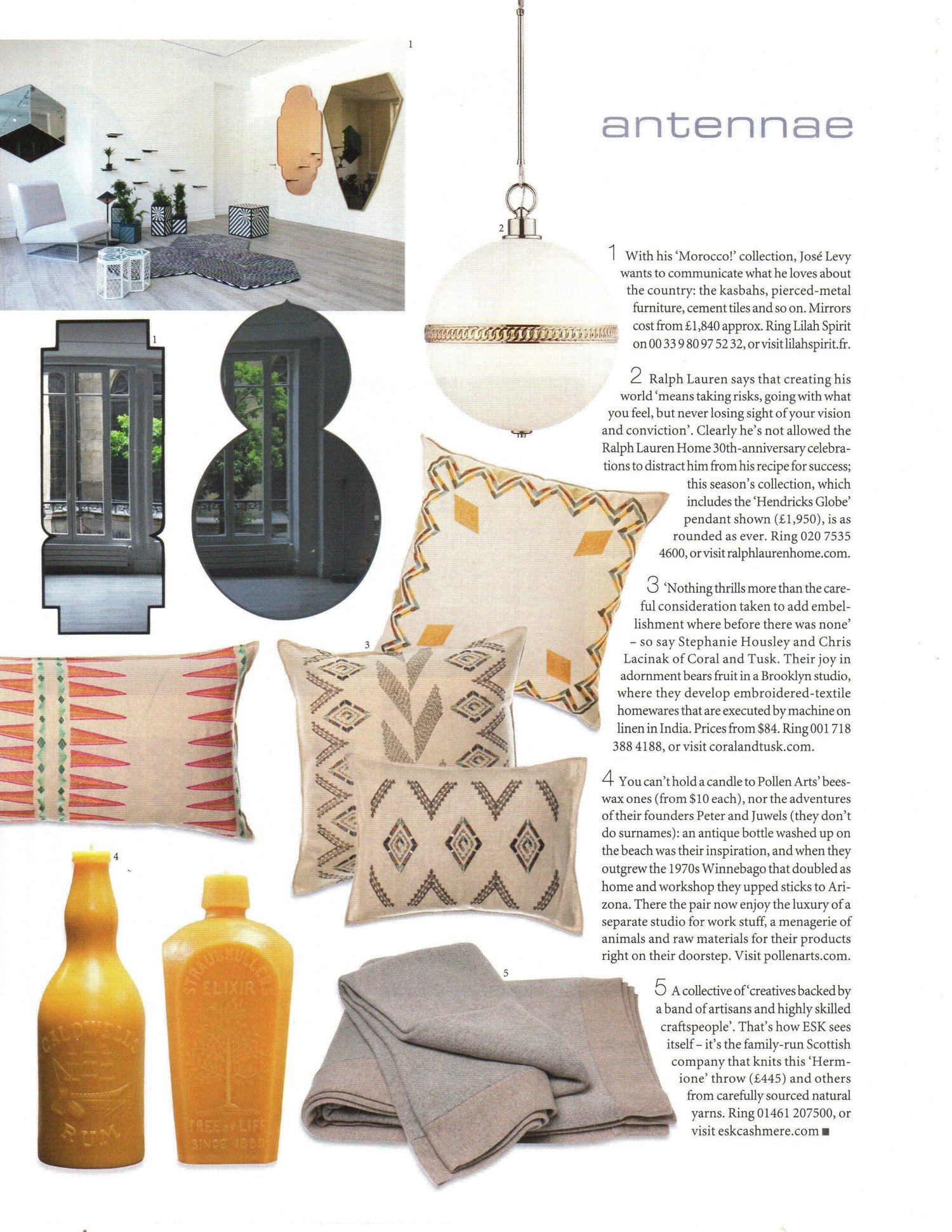 Coral & Tusk mention in World of Interiors