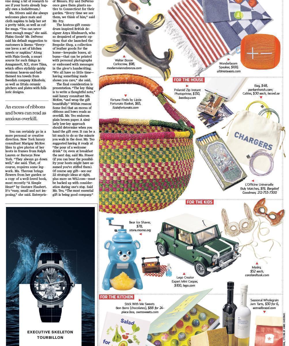 Wall Street Journal page with Coral & Tusk fox and bunny masks