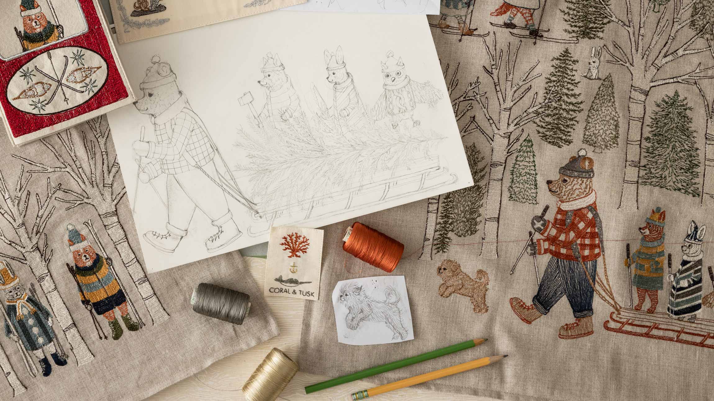 ★値下げ 未使用 coral & tusk コーラルアンドタスク クッション CORAL&TUSK [Woodland Welcome Pillow] クッションカバー