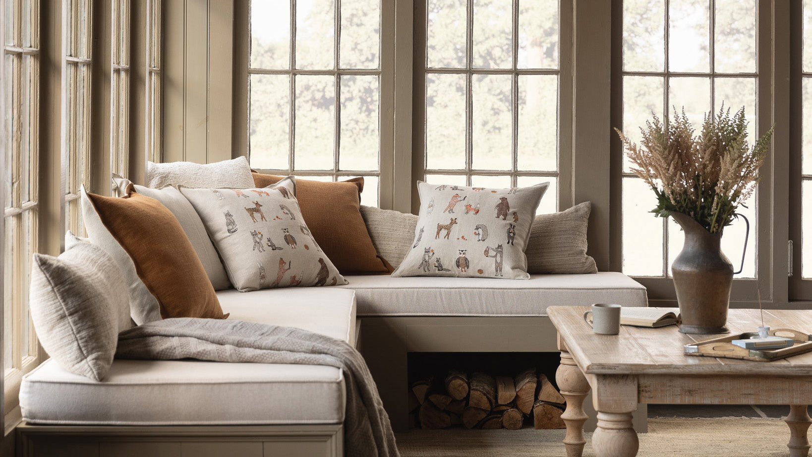 CORAL&TUSK クッションカバー　Woodland Living Tree Woodland Living Tree Pillow | Coral & Tusk