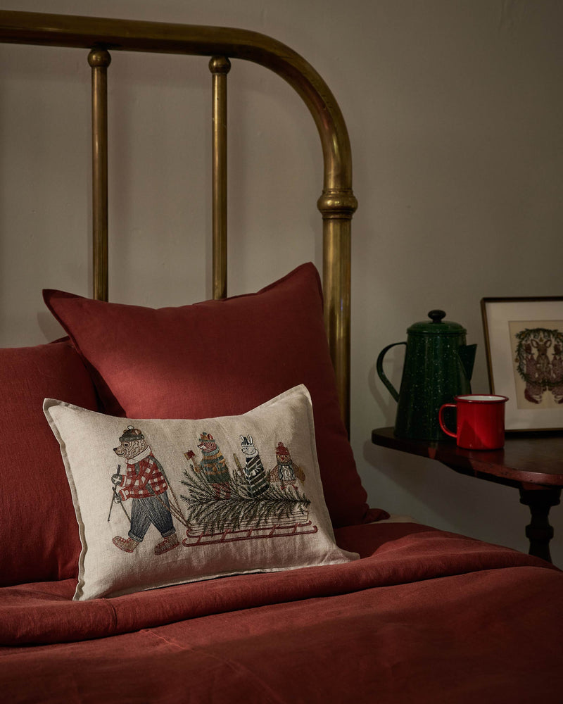 Christmas Tree Sled Pillow