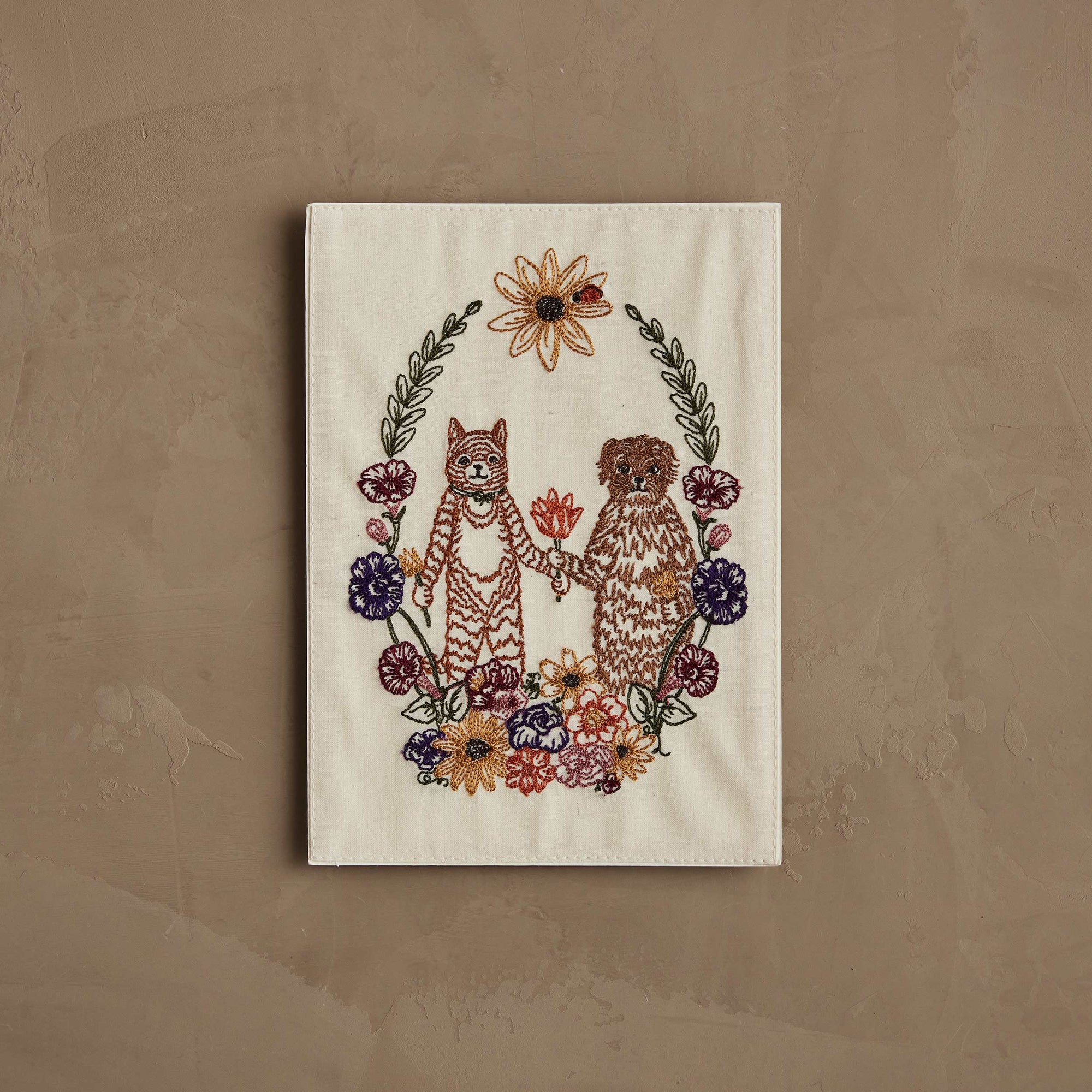 Cat and Dog Friends Garland Card