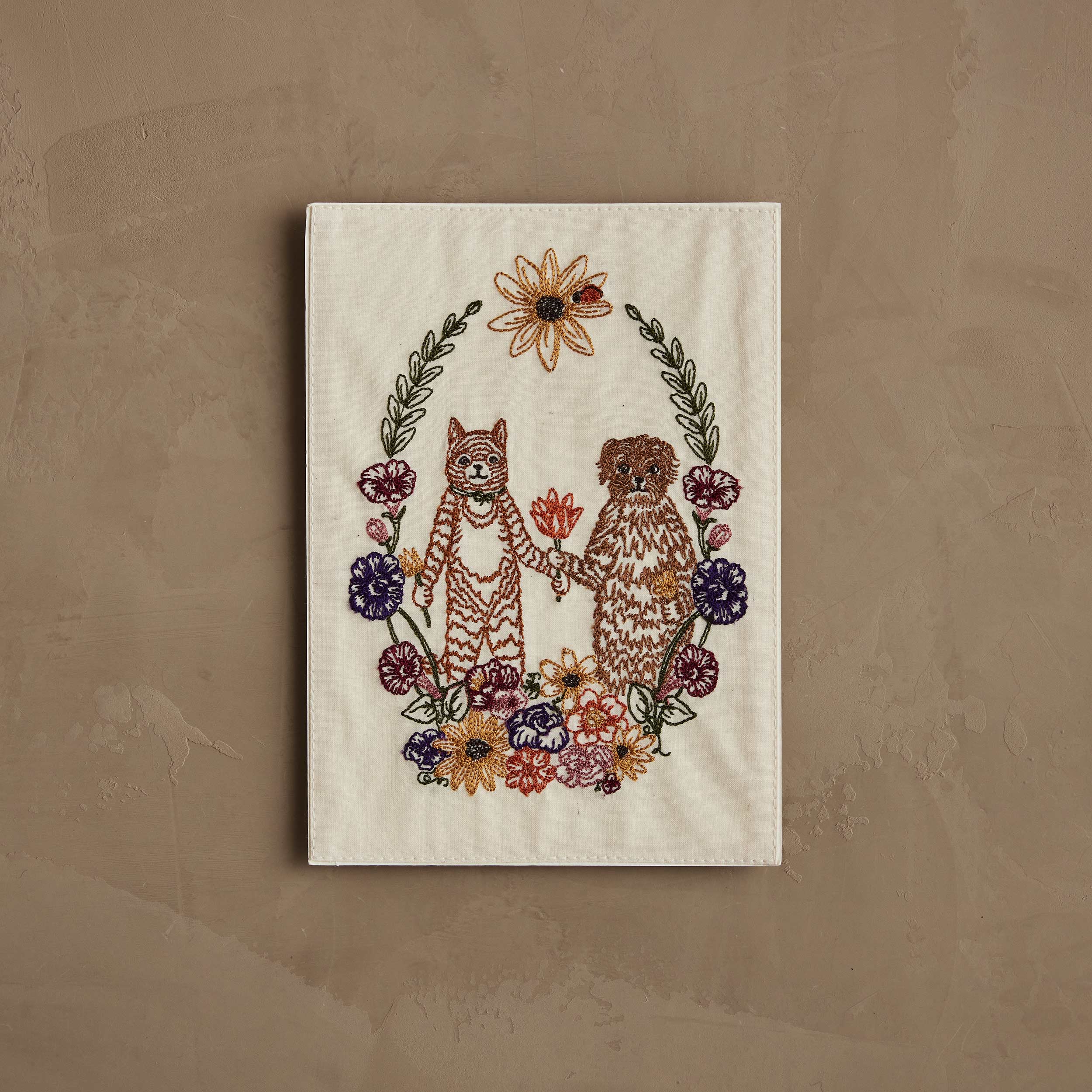 Cat and Dog Friends Garland Card
