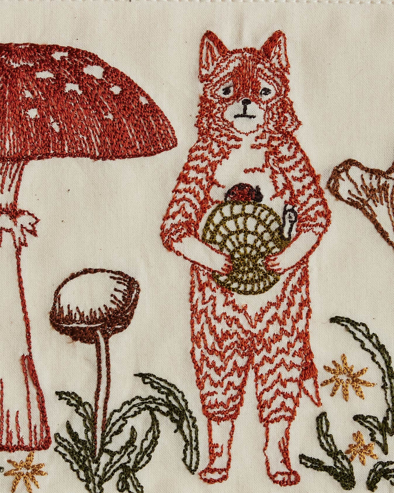 Fox with Mushrooms Card