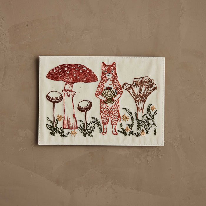 Fox with Mushrooms Card