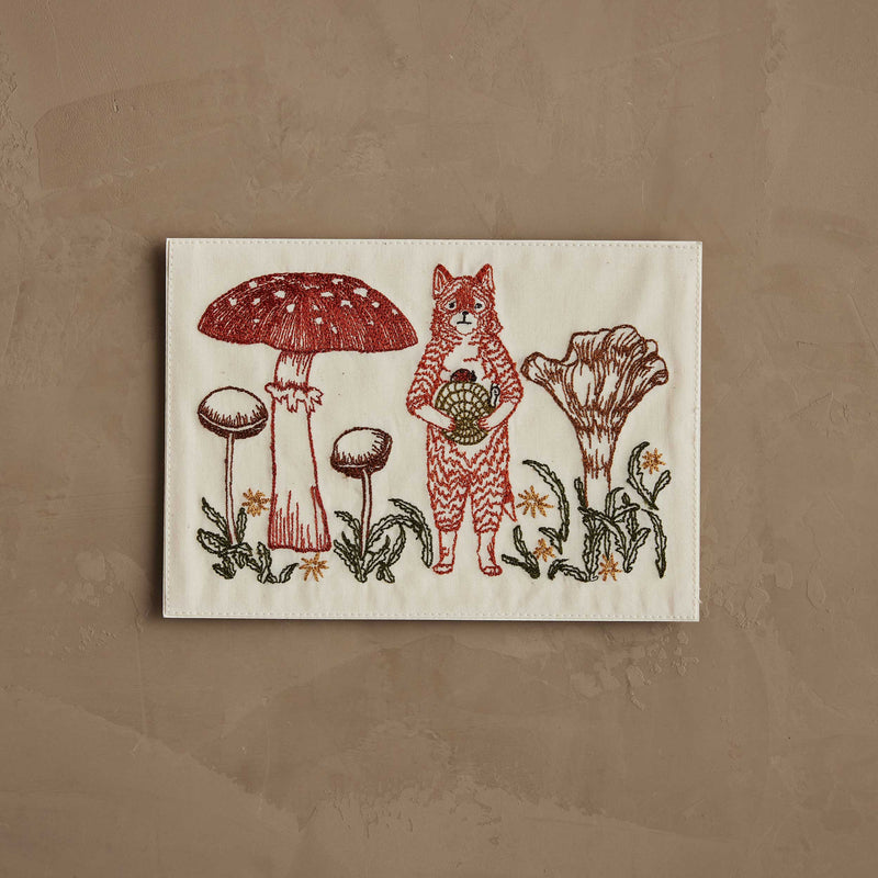 Fox with Mushrooms Card
