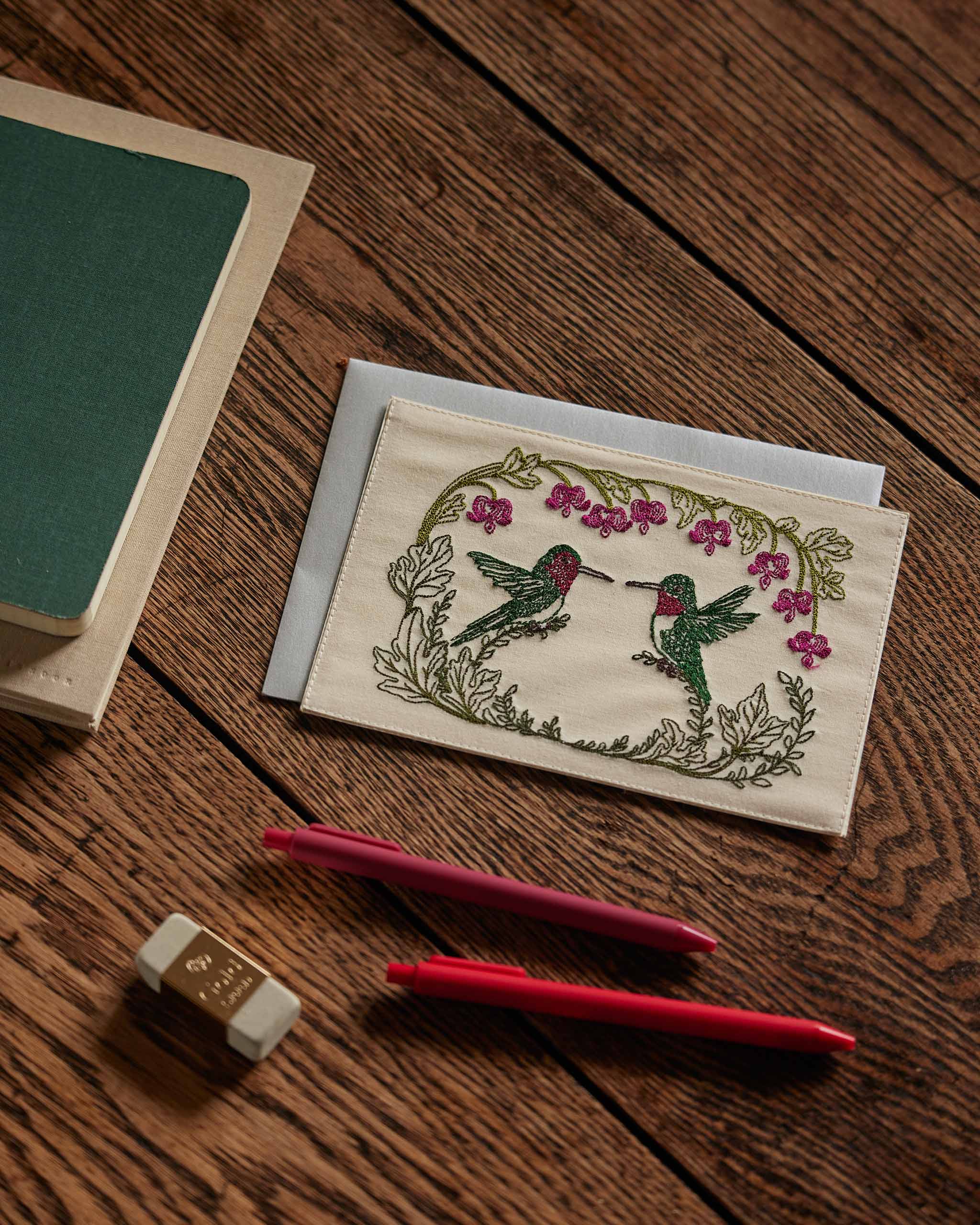Hummingbird Hearts Card | Coral & Tusk