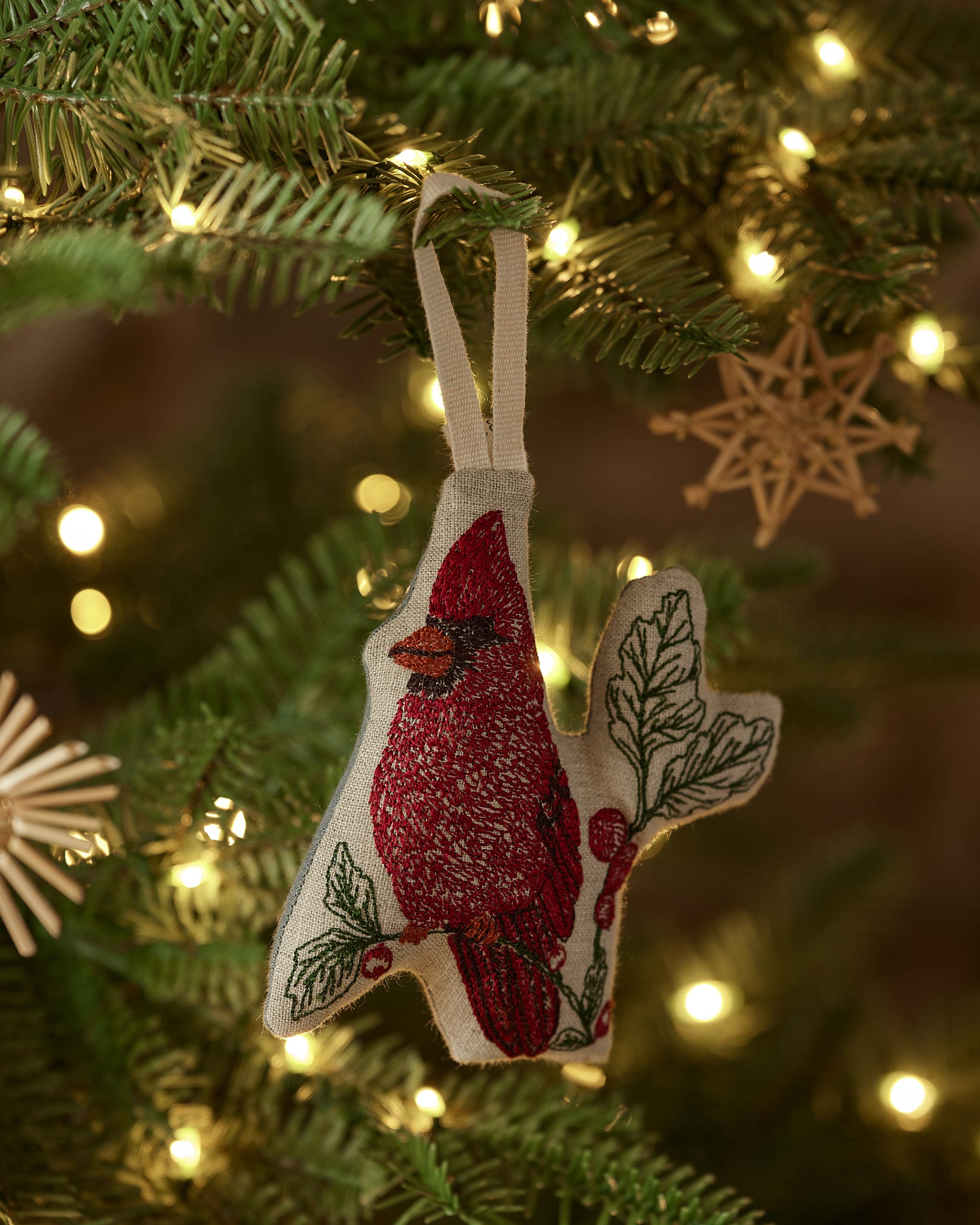 Red Cardinal Ornament | Coral & Tusk