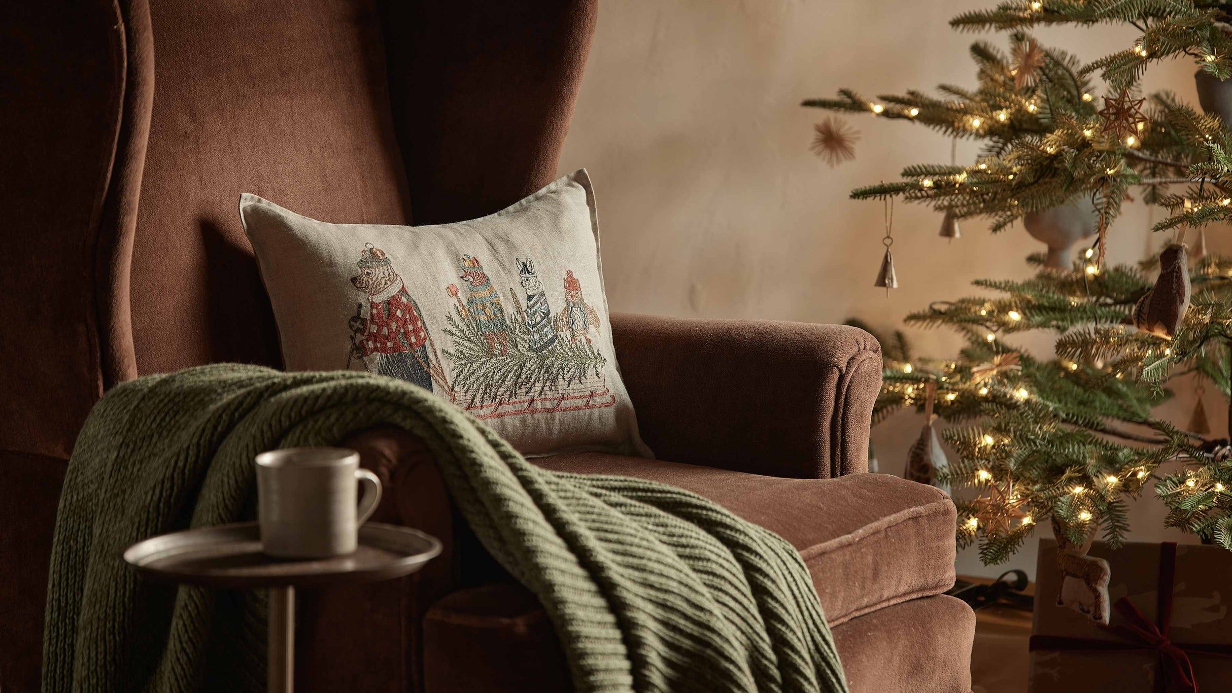 Christmas Tree Sled Pillow