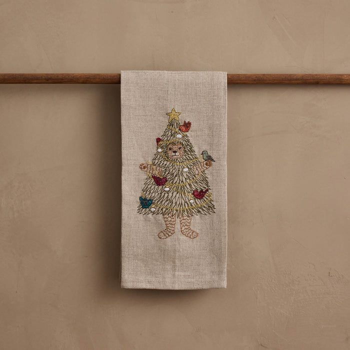 Christmas Tree Bear Tea Towel
