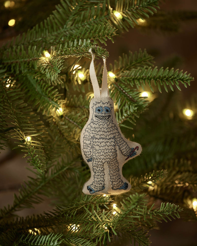 Yeti with Candy Cane Ornament