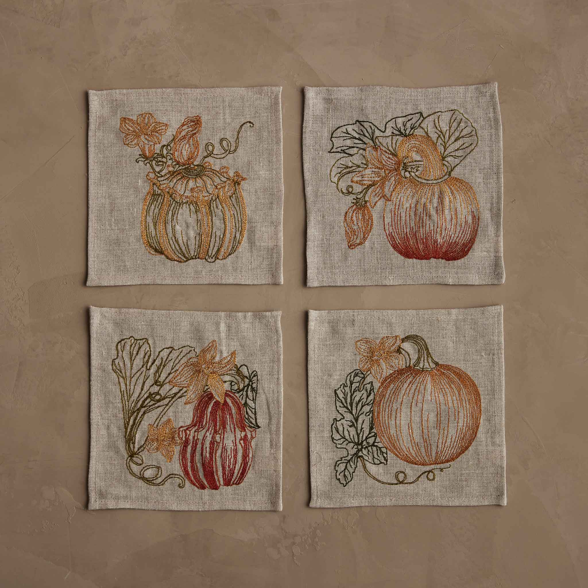 Pumpkin Patch Cocktail Napkin Set