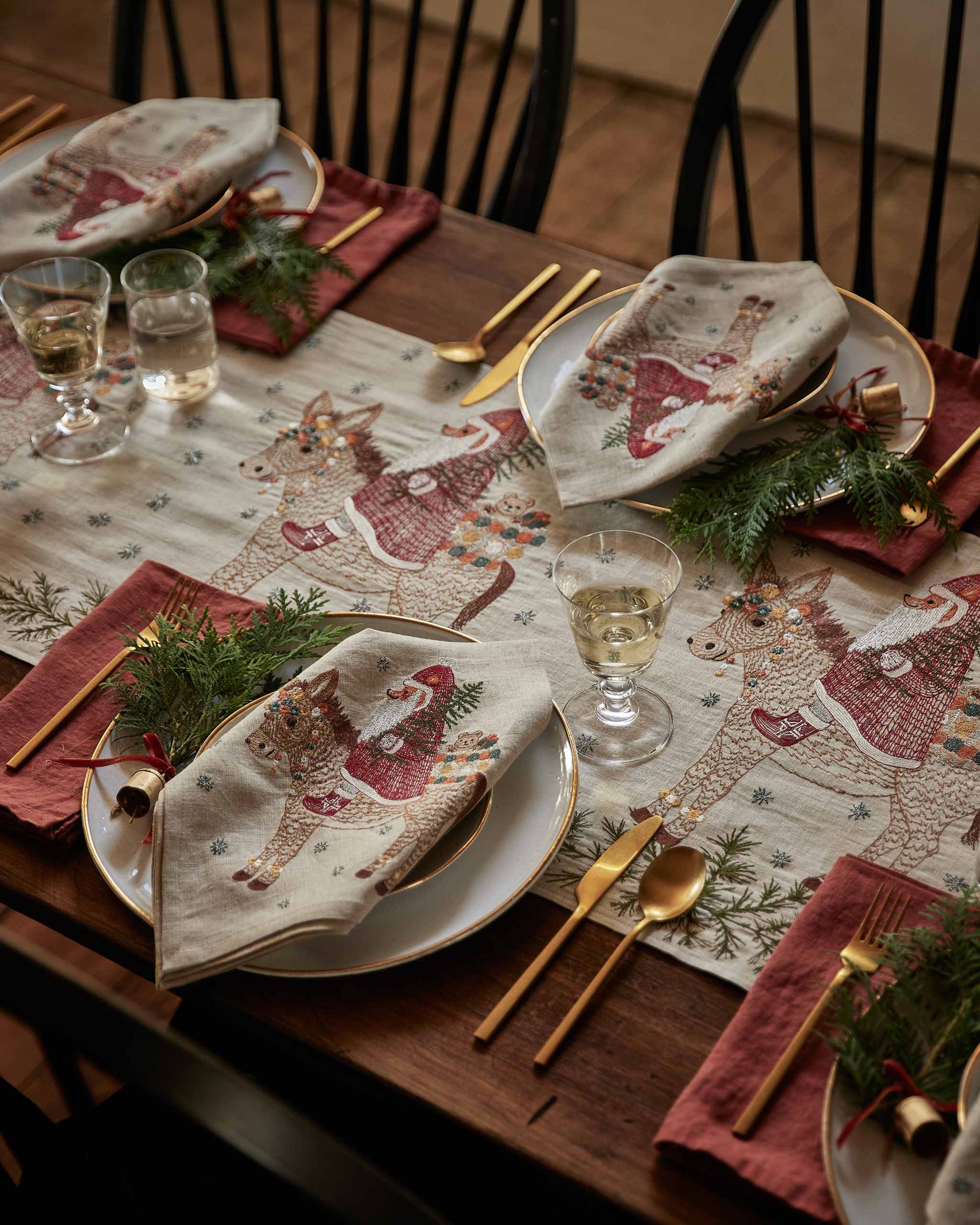 Christmas Donkey Table Runner