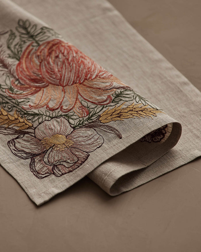 Autumn Mums Dinner Napkin
