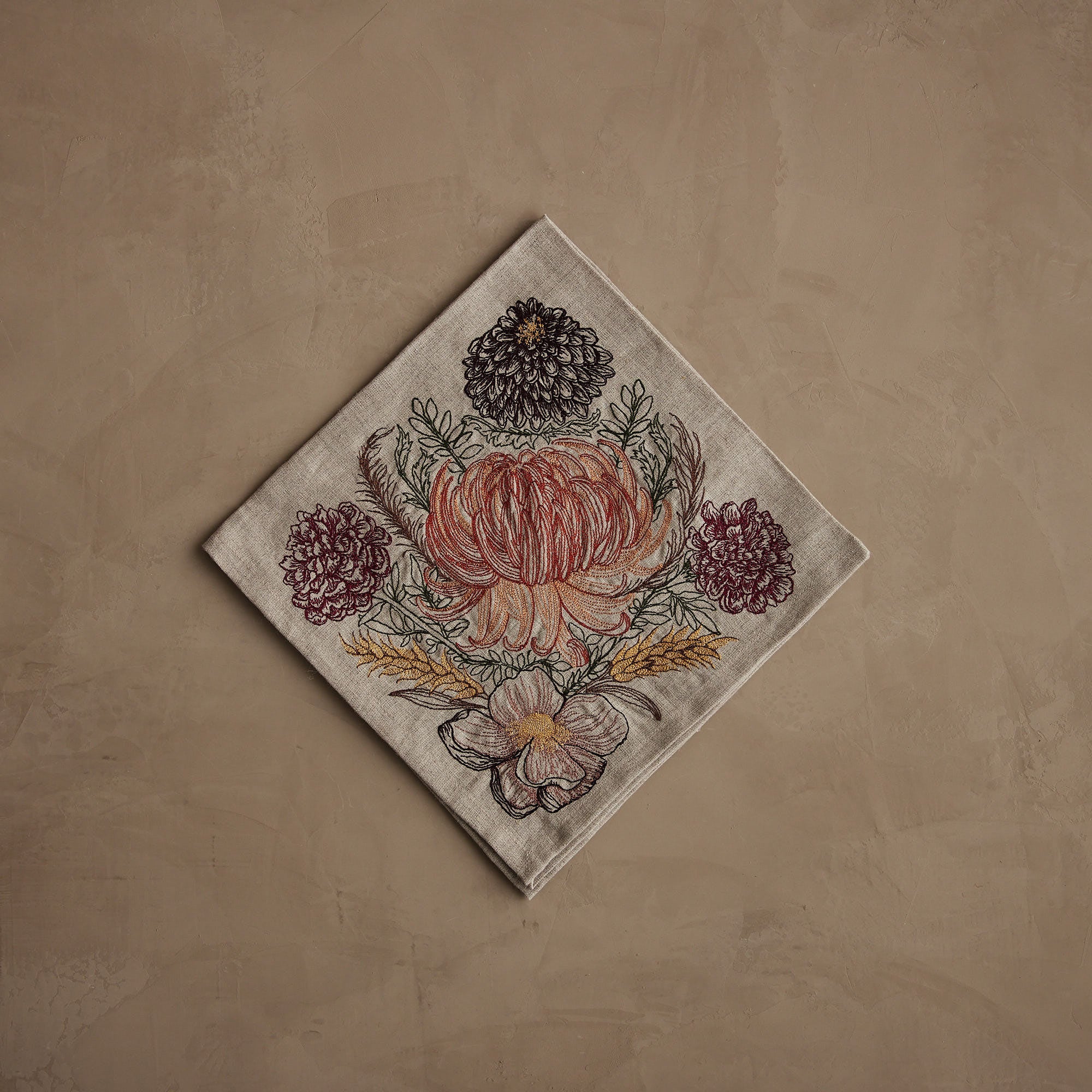 Autumn Mums Dinner Napkin